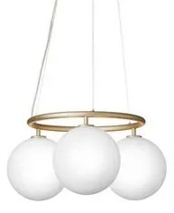 Miira 3 Circular Lampadario Brass/Opal - Nuura