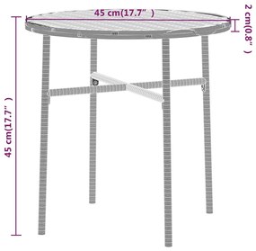 Set Mobili da Pranzo per Giardino 3 pz Polyrattan Nero