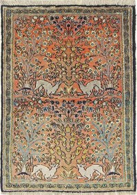 Ghom Tappeto persiano 60x80 Rosso (Iran) Annodato A Mano
