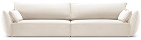 Divano beige con rivestimento in velluto 248 cm Vanda – Mazzini Sofas