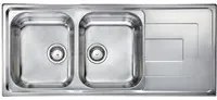 Lavello COMO 116X50 2 vasche + gocciolatoio ACCIAIO INOX 010147.X2.01.2028