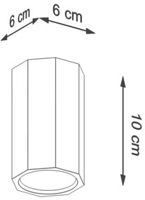 Sollux SL.1033 - Faretto ZEKE 1xGU10/40W/230V 10 cm quercia