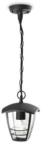 Philips 15386/30/16 - Lampadario a sospensione MYGARDEN CREEK 1xE27/60W/230V nero