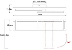 Globo 67266D - Plafoniera LED ILLA LED/20W/230V