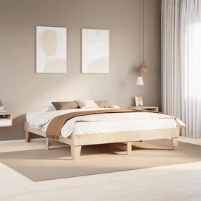 Letto senza materasso 200x200 cm in legno massello di pino