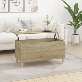 Tavolino Salotto Rovere Sonoma 90x44,5x45 Cm Legno Multistrato /