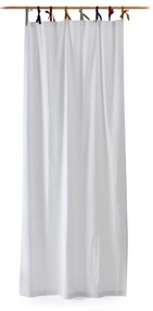 Kave Home - Tenda Zelda 100% cotone bianco e lacci colorati 135 x 270 cm