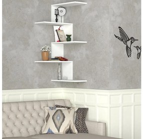 Mensola angolare CANIKO 109x51,5 cm bianca
