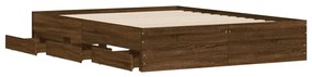 Giroletto cassetti rovere marrone 150x200 cm legno multistrato