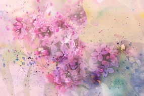 Carta da parati – Ramo di fiori rosa