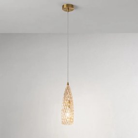 Lampadario In Metallo Contemporaneo Flut Oro 1 Luce E27