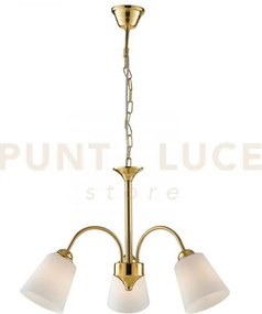 Lampadario a lampadario a sospensione 1162 oro 3 luci attacco e14 5...