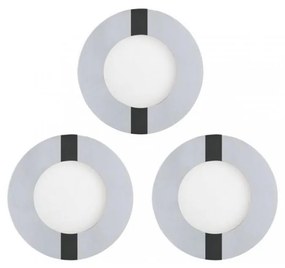 Eglo 78733- Set di 3 faretti LED da incasso per bagno FUEVA 1xLED/2,7W/230V IP44