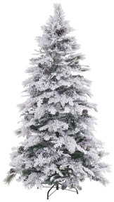 Albero di Natale Bianco Verde PVC Metallo Polietilene 150 cm