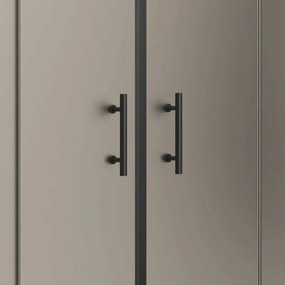 Porta doccia nera 150 cm vetro opaco doppio scorrevole | KFN6000NS - KAMALU