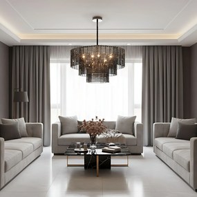 Lampadario a Sospensione da Soffitto APP1678-8CP Grigio