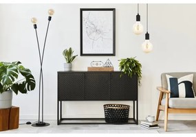 Lampadario a sospensione con filo MIROS 2xE27/60W/230V arrotondato nero