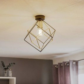 TK Lighting Plafoniera Alambre a 1 luce, oro/nero