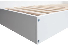 Letto singolo bianco con contenitore 90x200 cm Connect - WOOOD