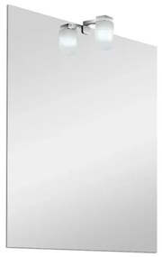 Specchio LED 50x70 cm reversibile con luce in vetro