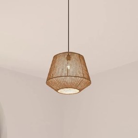 Atmosphera - Lampadario a sospensione con filo JILY 1xE27/40W/230V iuta beige