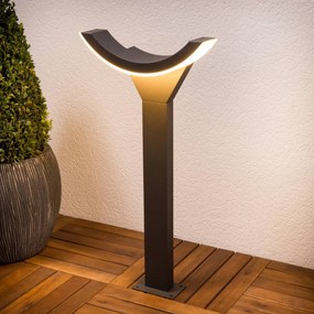 Lucande Lampione a LED Mezzo, 60 cm, antracite, alluminio