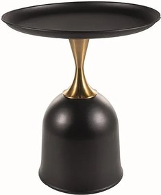 Tavolino da caffè Libra in nero/oro - d51 x h61 cm