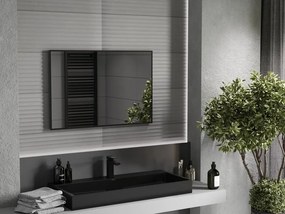 Mexen Loft specchio da bagno rettangolare 90 x 60 cm, cornice nera - 9852-090-060-000-70