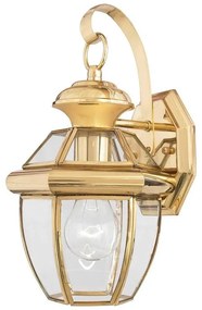 Applique classico chic da esterno QZ-NEWBURY2-S-PB ottone IP44 1X E27 ELSTEAD
