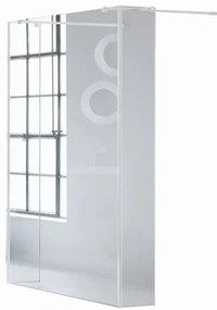 Box doccia walk-in Wens, vetro 6 mm, H 200 cm, profilo bianco