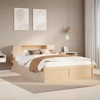 Letto senza Materasso 135x190 cm in Legno Massello di Pino 3323425