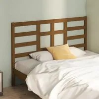 Testiera per Letto Miele 146x4x104 cm in Legno Massello di Pino 818143