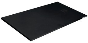 Piatto doccia in resina Strato nero L 140 x L 70 x H 2.8 cm opaco effetto pietra