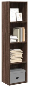 Libreria rovere marrone 40x30x152 cm in legno multistrato