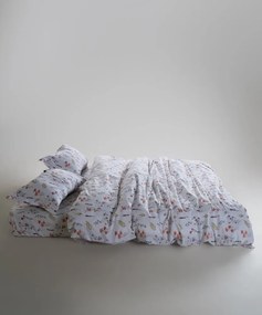 Set copripiumino e federa bianco in cotone renforcé per letto singolo 140x200 cm Floral Dance Autumn – Mila Home Luxury