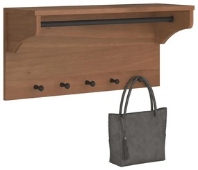 Appendiabiti Da Parete Sandnes 87x30x42 Cm İn Legno Di Pino /