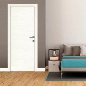 Porta interna a battente Silent Kent in legno colore bianco, L 70 x H 210 cm, apertura reversibile