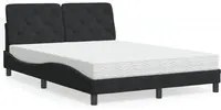 Letto con Materasso Nero 120x200 cm in Vellutocod mxl 91470