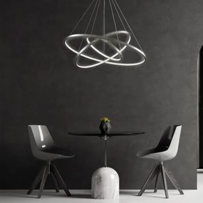 Lampadario LED a sospensione con filo LEA LED/60W/230V 4000K diametro 80 cm cromo