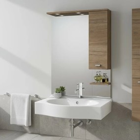 Specchio Contenitore Con Illuminazione Rimini rovere nabucco L 81 x H 108 x P 18.5 cm