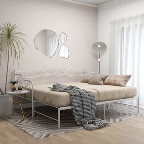 Telaio divano letto estraibile bianco in metallo 90x200 cm