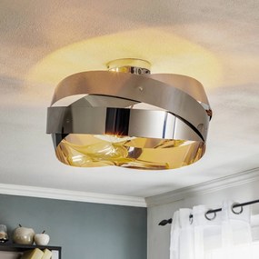 Plafoniera soffitto Tornado Domiluce, dimmerabile, Cromo / Argento, Soggiorno / Sala da pranzo, Metallo, Moderno, Plafoniera