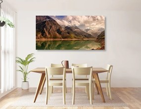 Quadro su tela – Lago tra le montagne