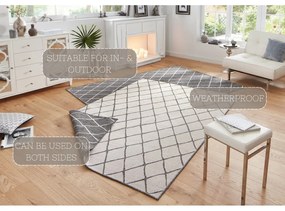 Tappeto da esterno grigio e crema , 80 x 150 cm Malaga - NORTHRUGS