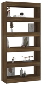 Libreria/divisorio marrone rovere 80x30x166 cm in truciolato