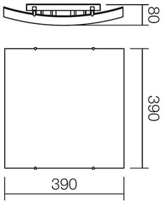 Redo 05-818 - Plafoniera NOTES 2xE27/42W/230V 39x39 cm bianca
