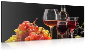 Stampa su tela – Vino e uva italiani