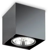 Plafoniera Moderna Mood Square Alluminio Nero 1 Luce Gu10 7W 3000K D15Cm