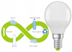 LED Lampadina in plastica riciclata P45 E14/4,9W/230V 4000K - Osram