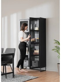 Vetrina in rovere nero 95x195 cm Everett - Rowico